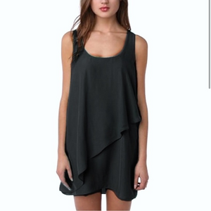 Urban outfitters silence + noise black asymmetrical mini dress size‎ small